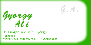 gyorgy ali business card