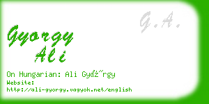 gyorgy ali business card